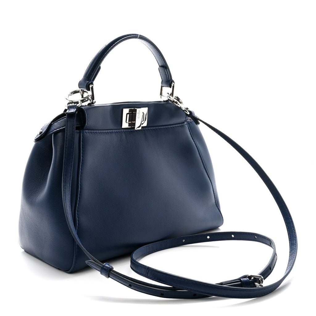 Nappa Mini Peekaboo Iconic Satchel Dark Blue