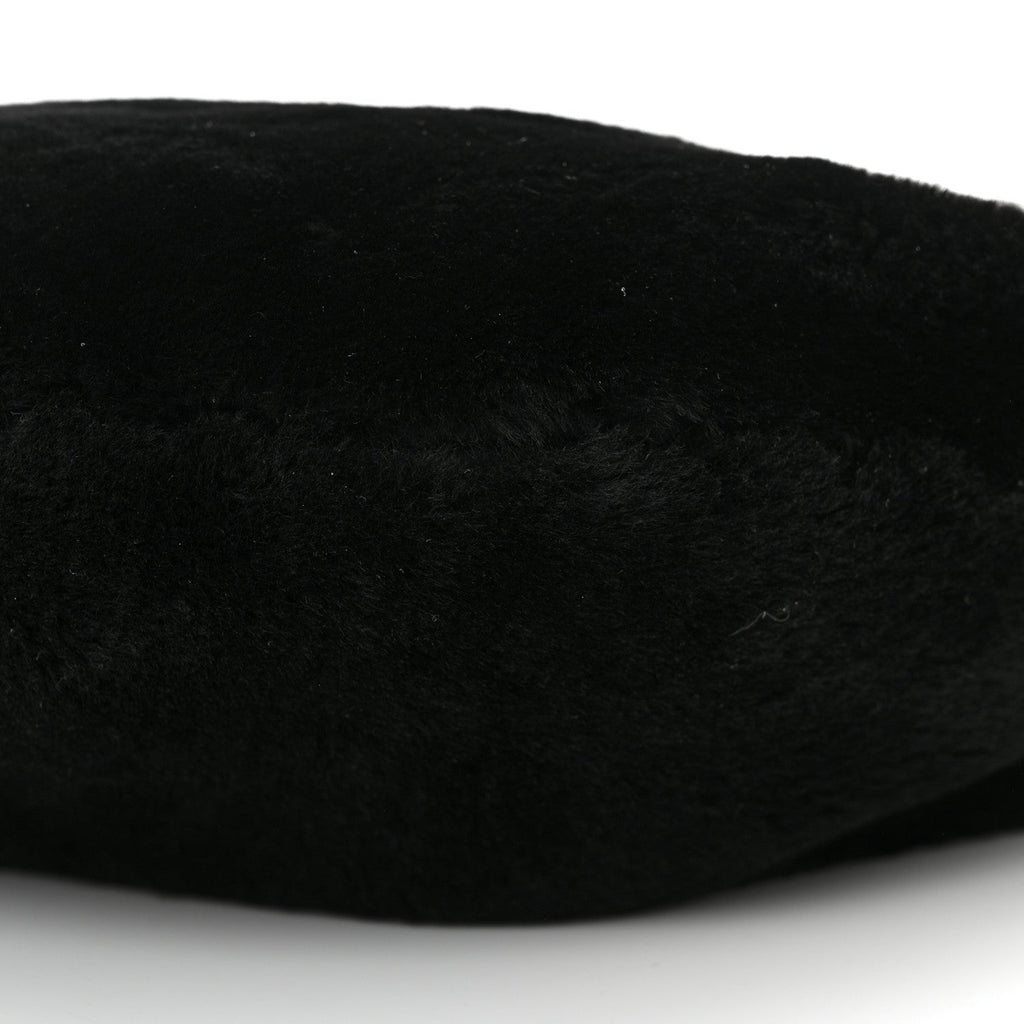 Shearling Medium Olivia Hobo Black