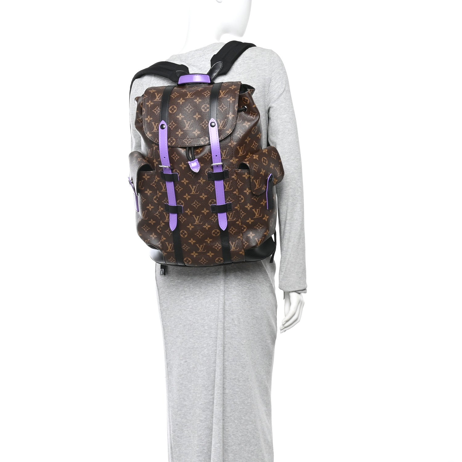 Monogram Macassar Christopher MM Backpack Purple