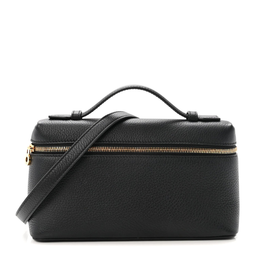 Grained Calfskin L19 Extra Pocket Pouch Black