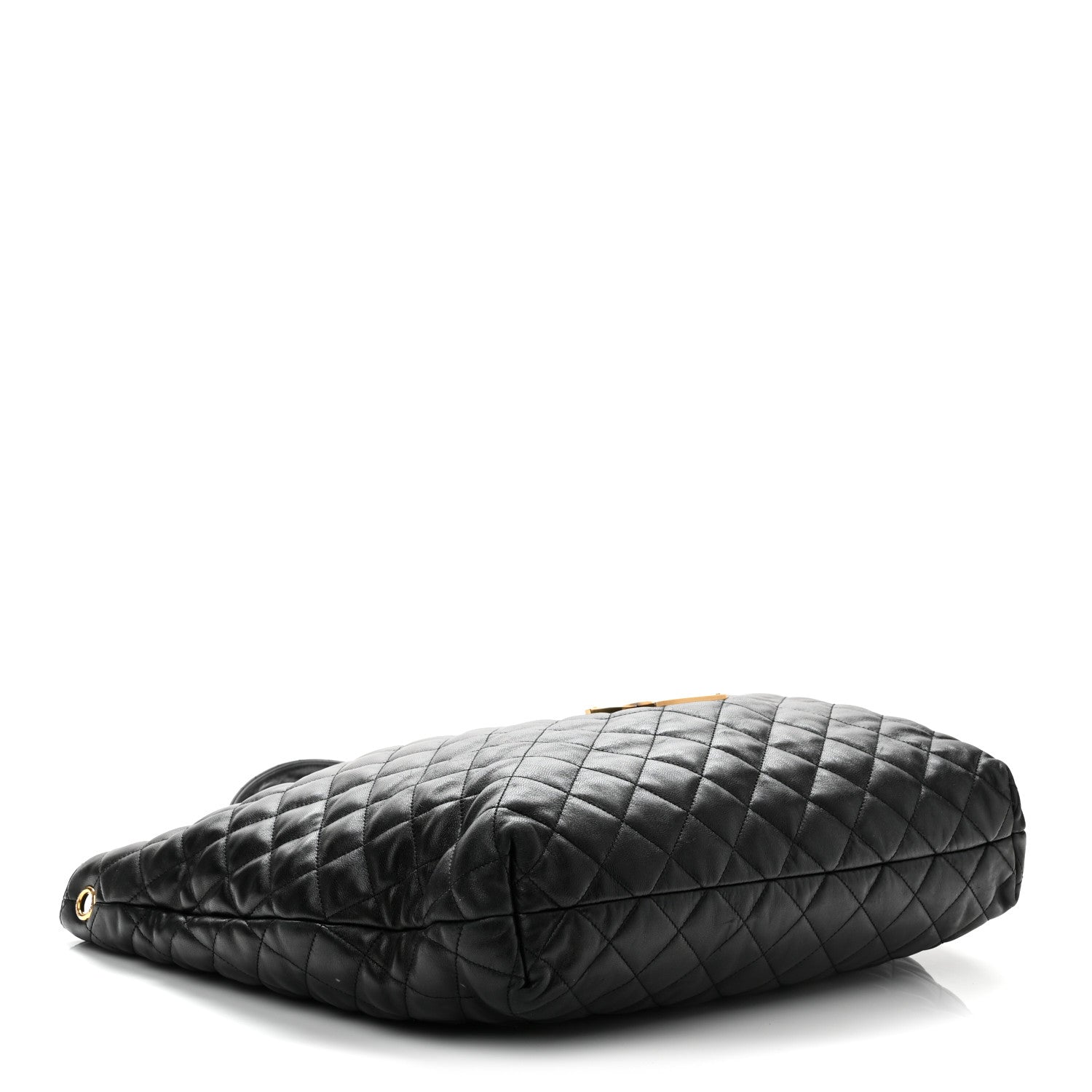 Lambskin Quilted Maxi Icare Shopping Tote Black