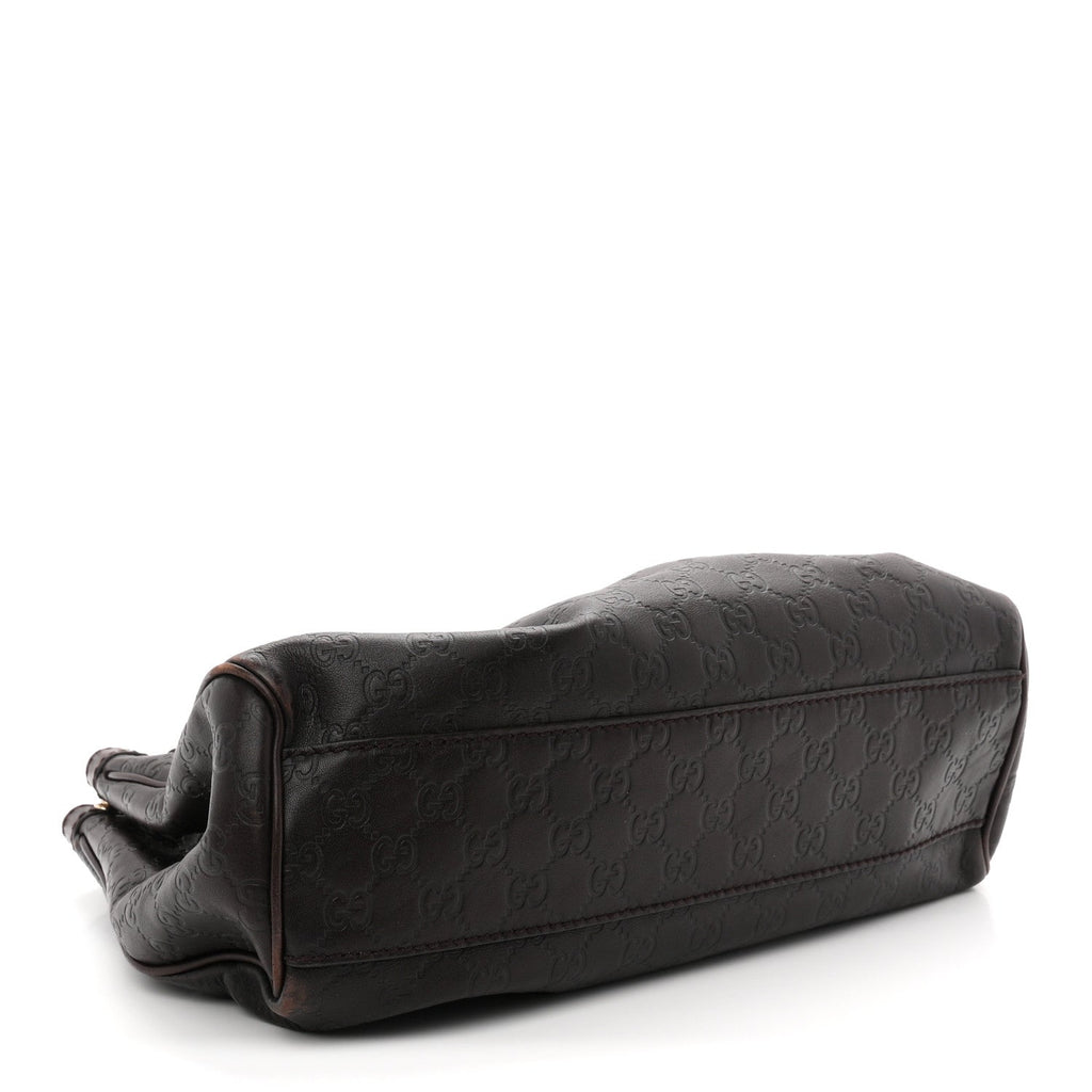 Guccissima Medium Sukey Tote  Chocolate