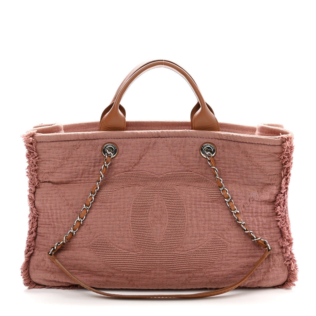 Canvas Large Double Face Shopping Tote Dark Pink