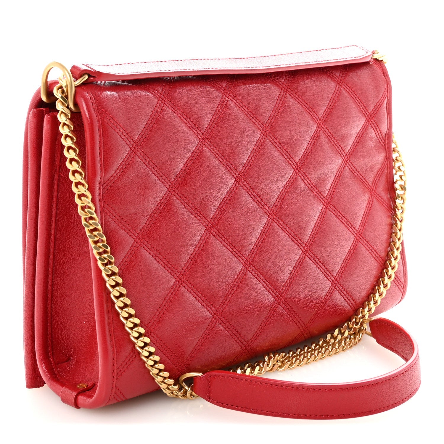Lambskin Quilted Mini Becky Chain Bag Rouge Eros
