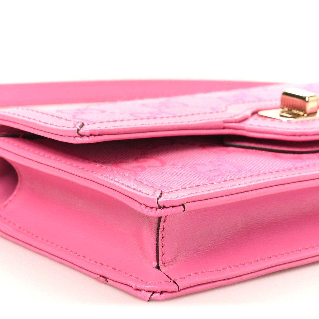 GG Monogram Scratch Lux Calfskin Mini Luce Shoulder Bag Rose Dark Blossom