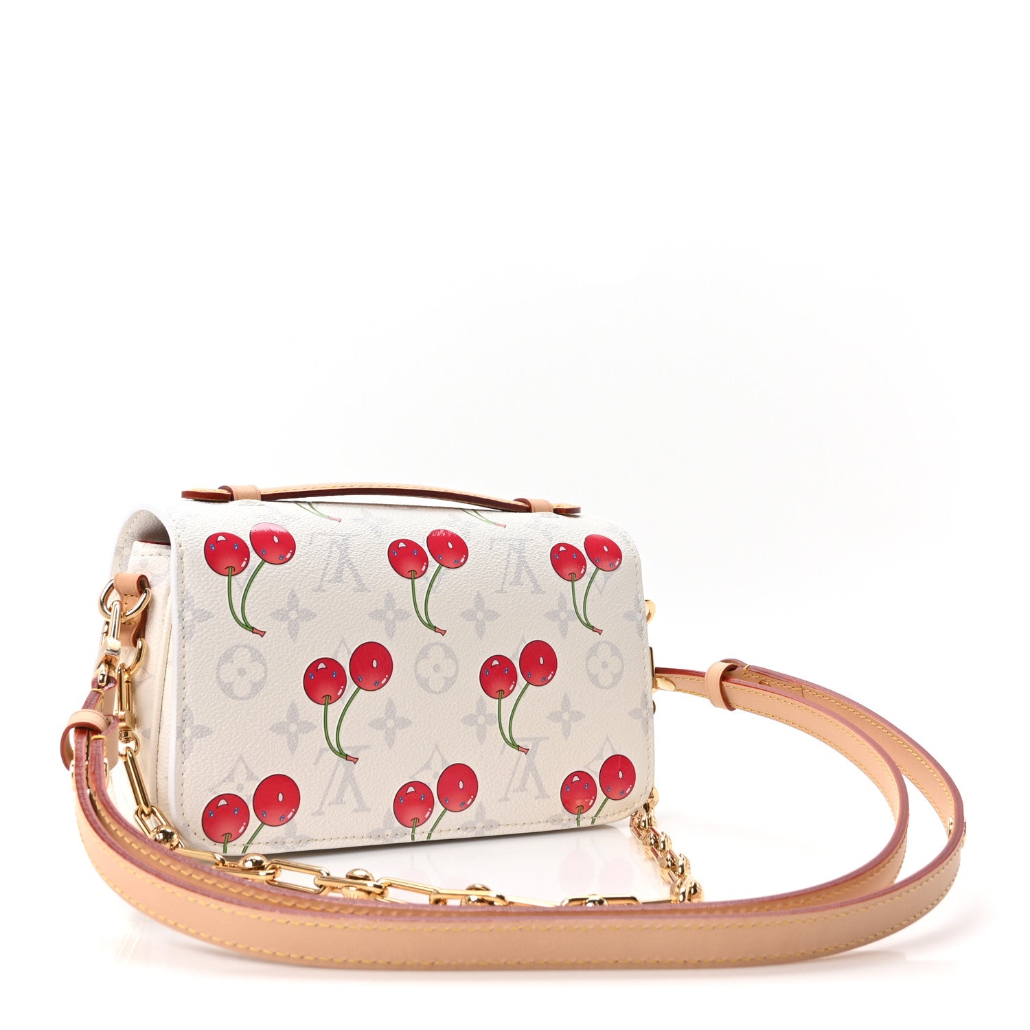 LV X TM Monogram Cerises Pochette Metis East West White