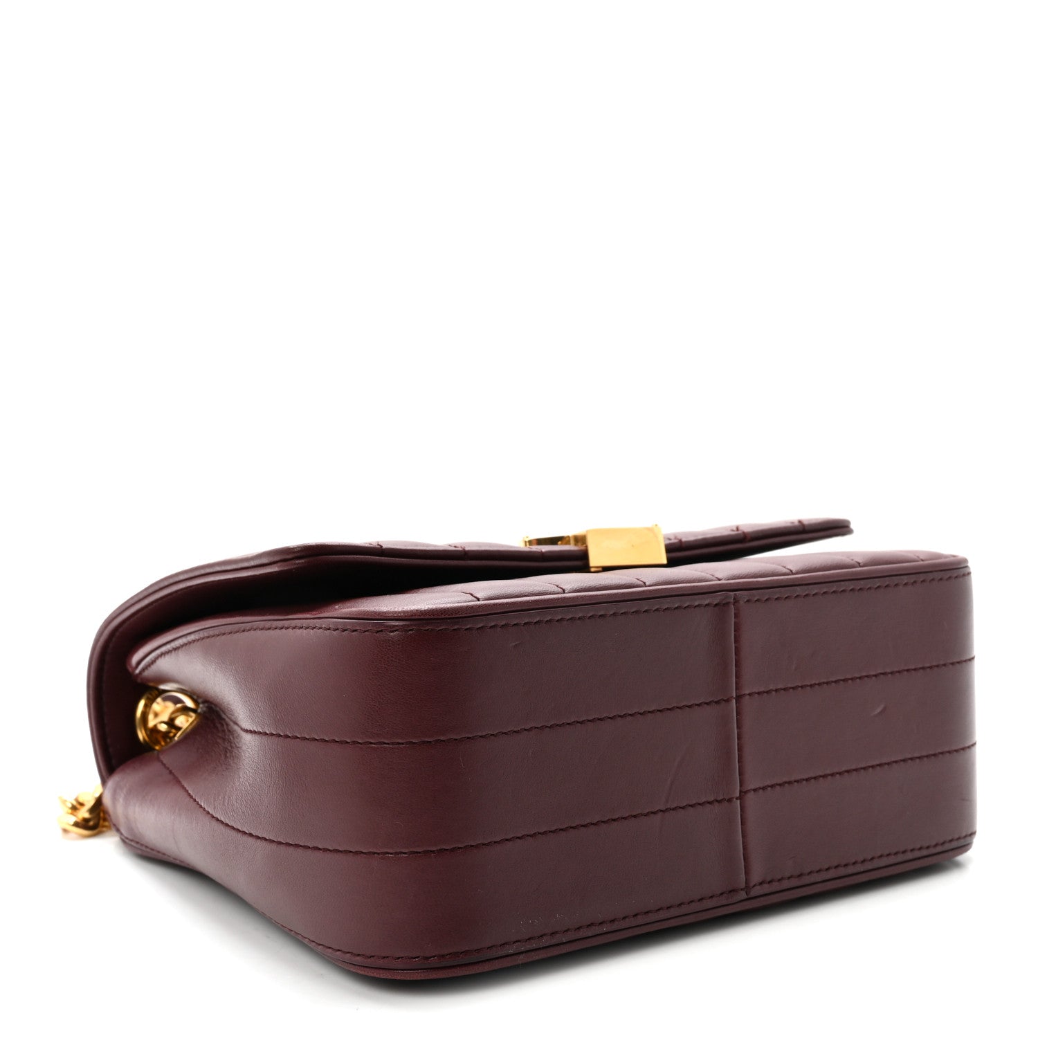Lambskin Matelasse Monogram Medium Vicky Chain Bag Rouge Legion