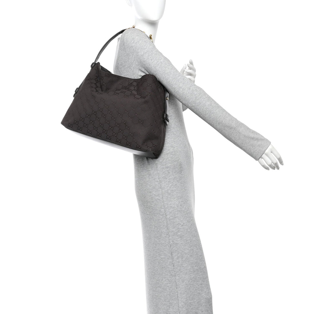 GG Supreme Monogram Large Beatrix Tote Dark Brown