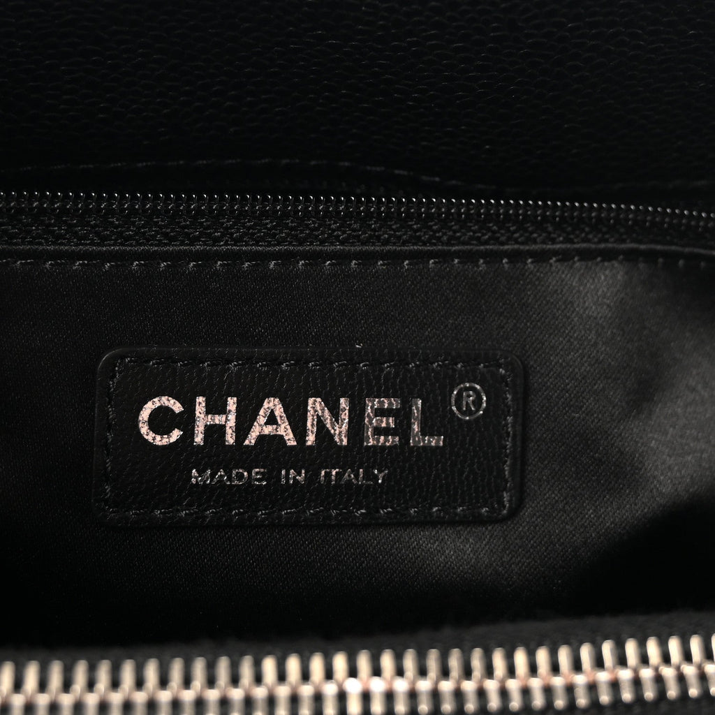 Caviar Quilted Grand Shopping Tote GST Black