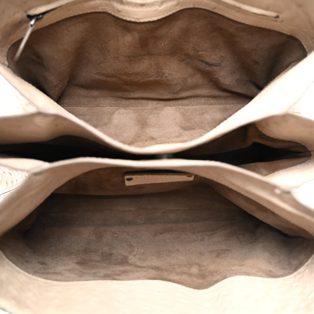 Ostrich Small Roma Tote Limestone