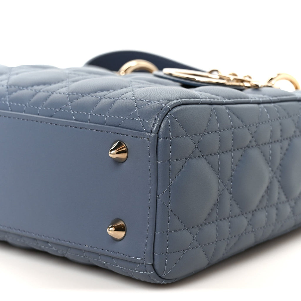 Lambskin Cannage Small My ABCDior Lady Dior Denim Blue