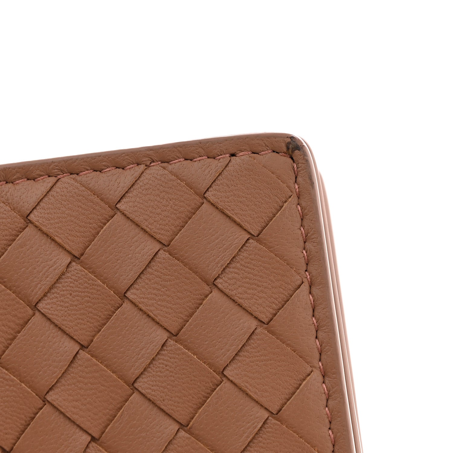 Nappa Intrecciato Continental Wallet on Chain Dusty Rose