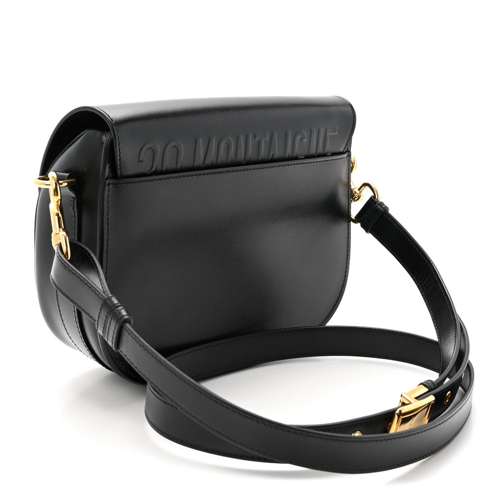 Box Calfskin Medium Bobby Flap Black