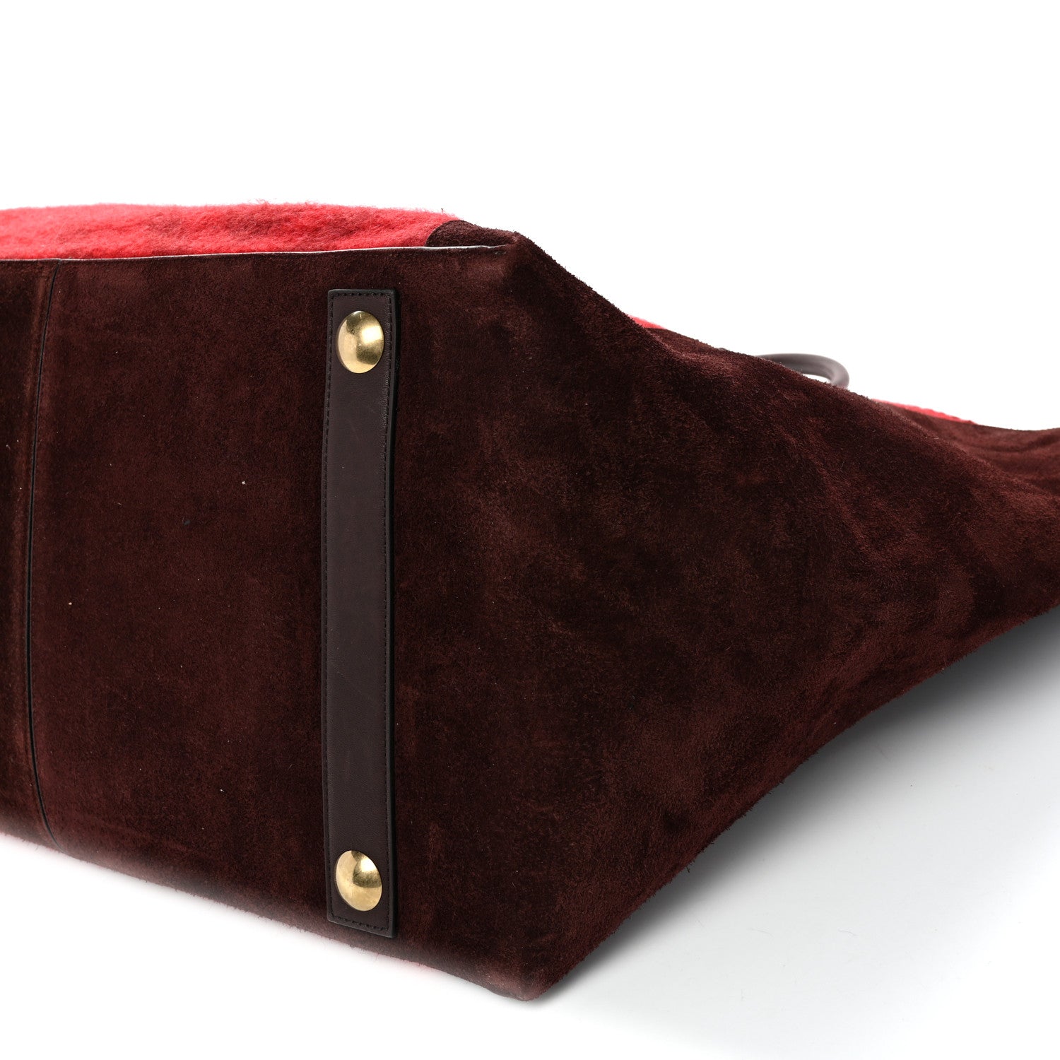 Suede Calfskin Wool Nova Check XL Shield Tote Ripple