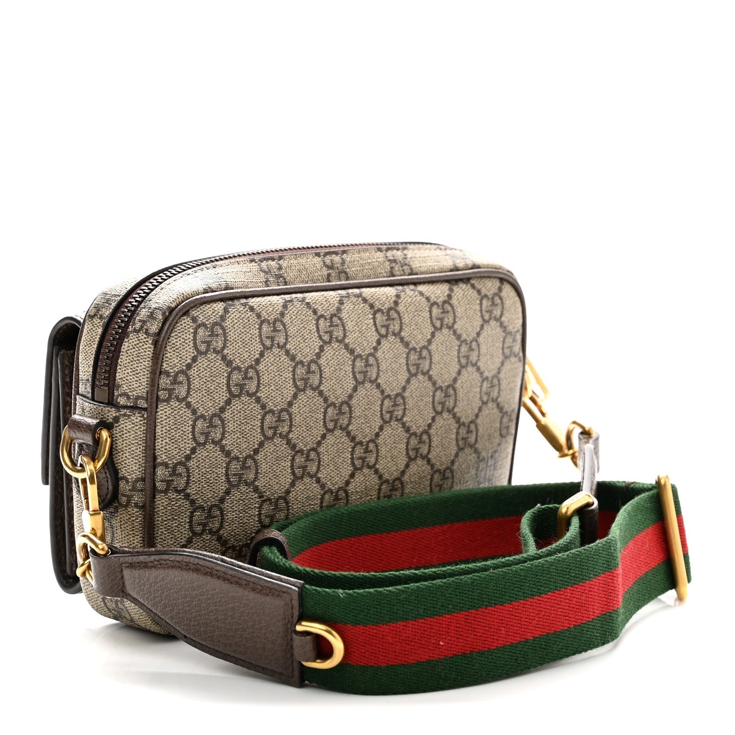 GG Supreme Monogram Web Mini Ophidia Bag Beige Ebony