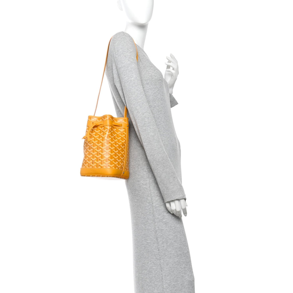 Goyardine Petit Flot Bucket Bag PM Yellow