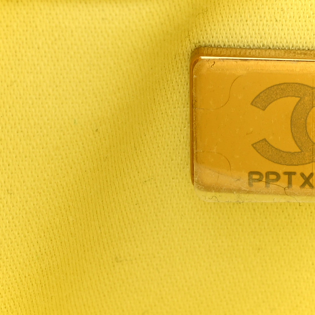 Caviar Quilted Mini Chanel 25 Handbag Yellow