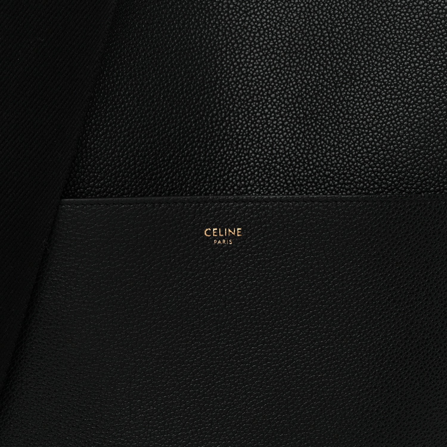 Soft Grained Calfskin Sangle Bucket Bag Black