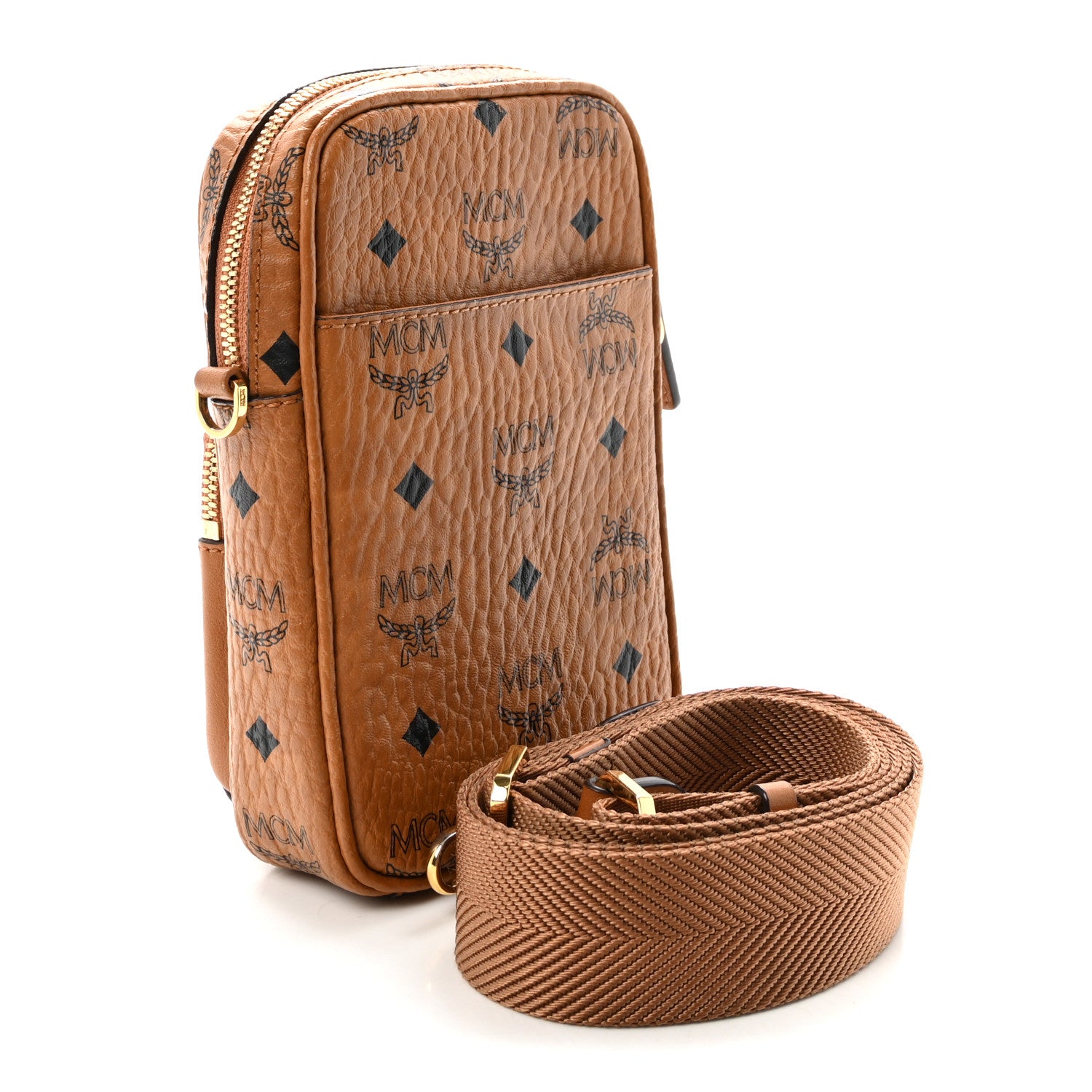 Visetos Camera Crossbody Bag Cognac