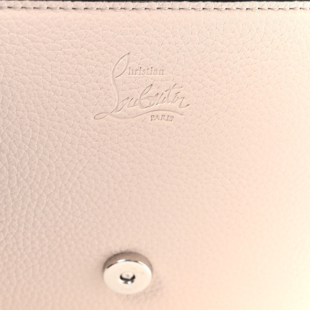 Calfskin Spikes Loubinthesky Paloma Clutch Leche