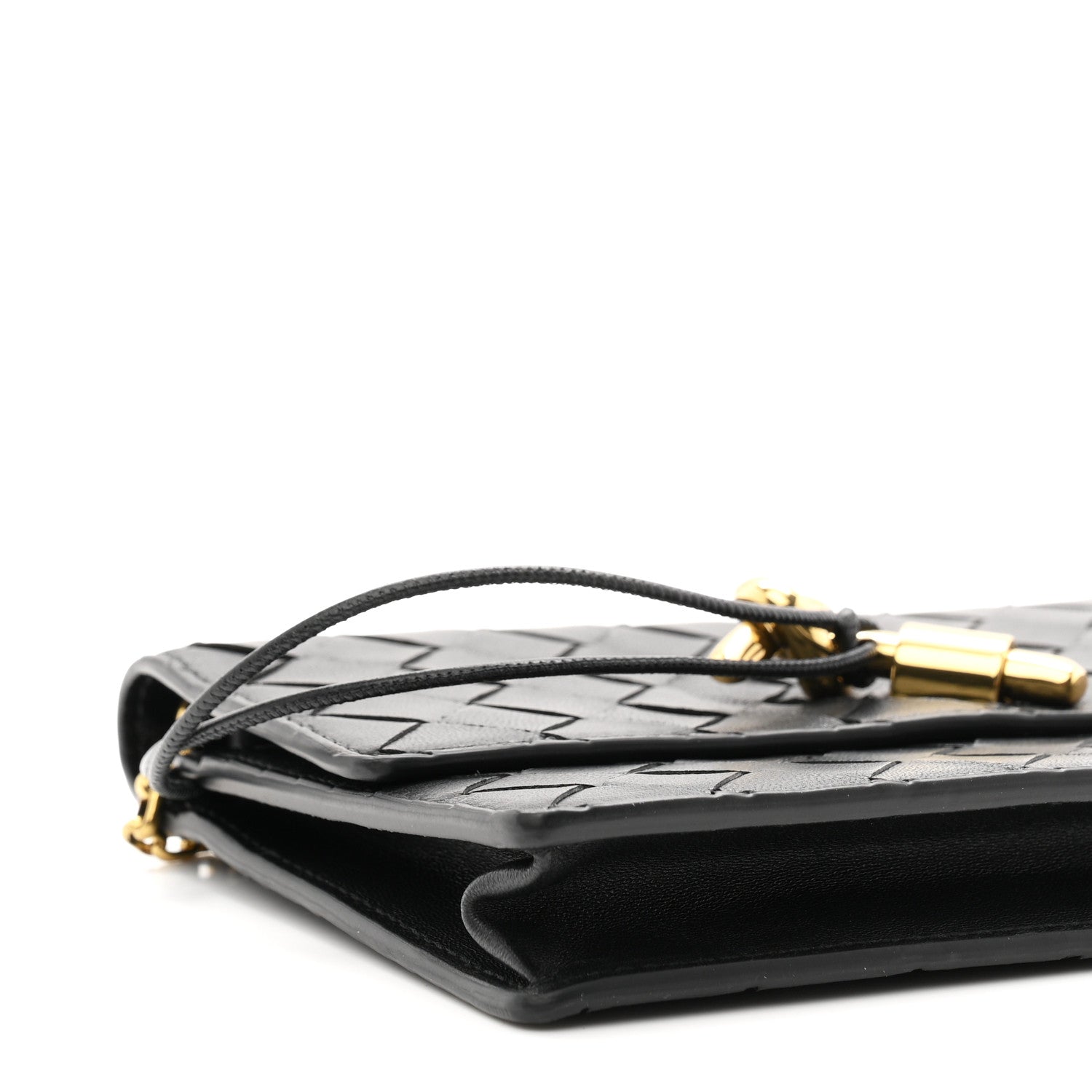 Nappa Intrecciato Andiamo Pouch On Chain Black