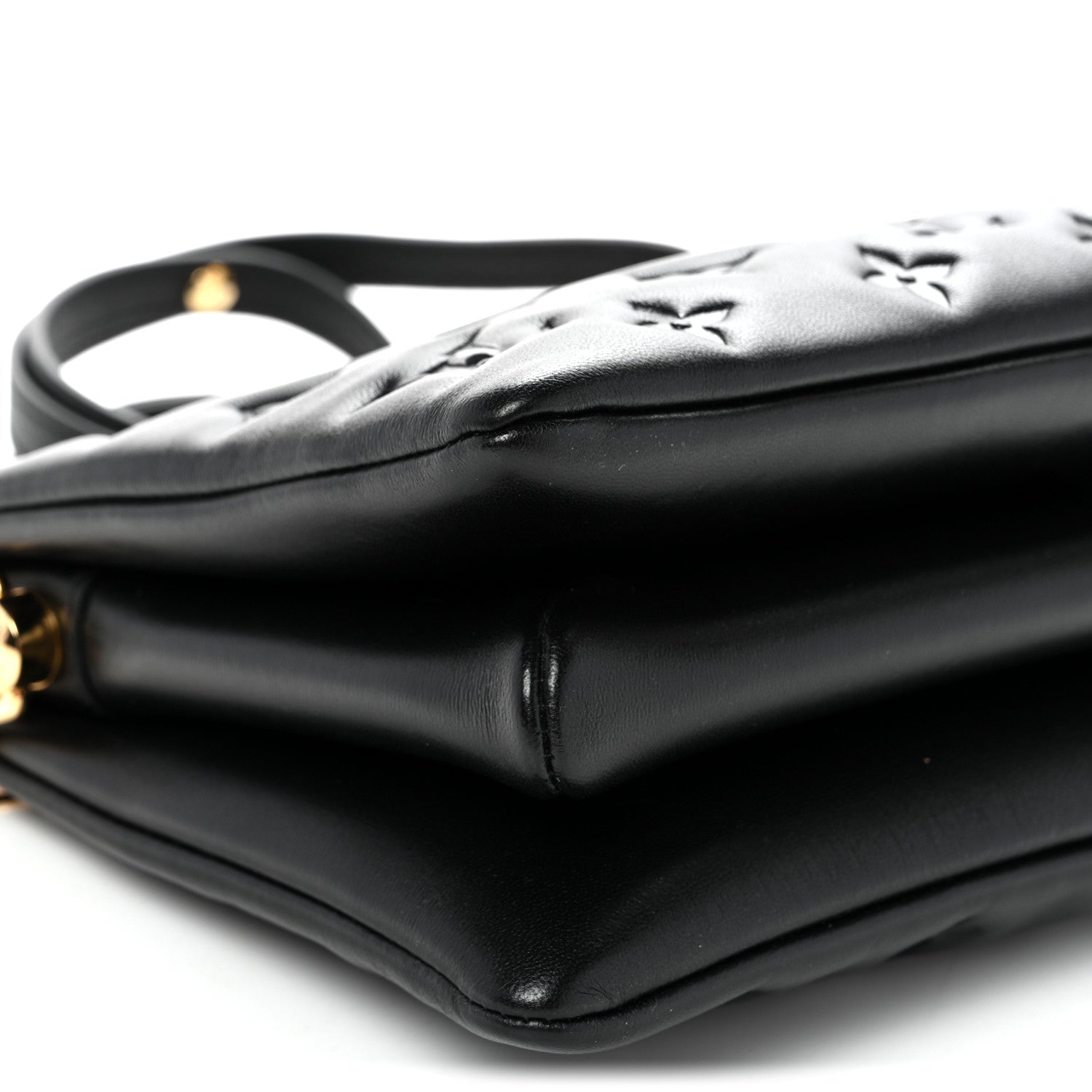Lambskin Embossed Monogram Coussin BB Black
