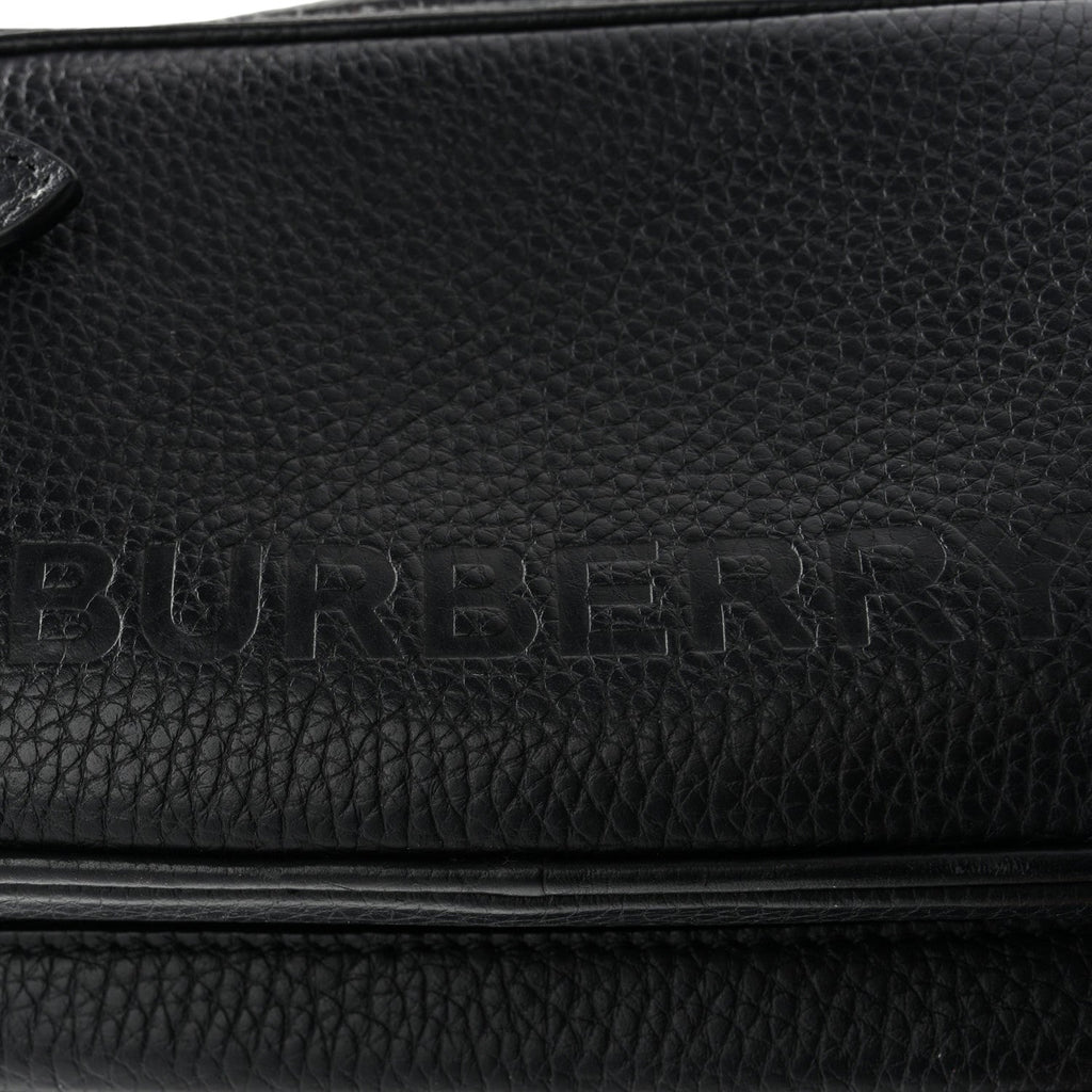 Grained Calfskin Small Camera Bag Black