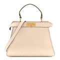 Cuoio Romano Selleria Chamois Medium Peekaboo I SEE U Satchel White
