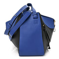Calfskin Medium Hammock Shoulder Bag Electric Blue Black