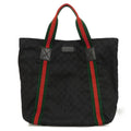 Gucci GG Canvas Calf Leather Tote Bag
