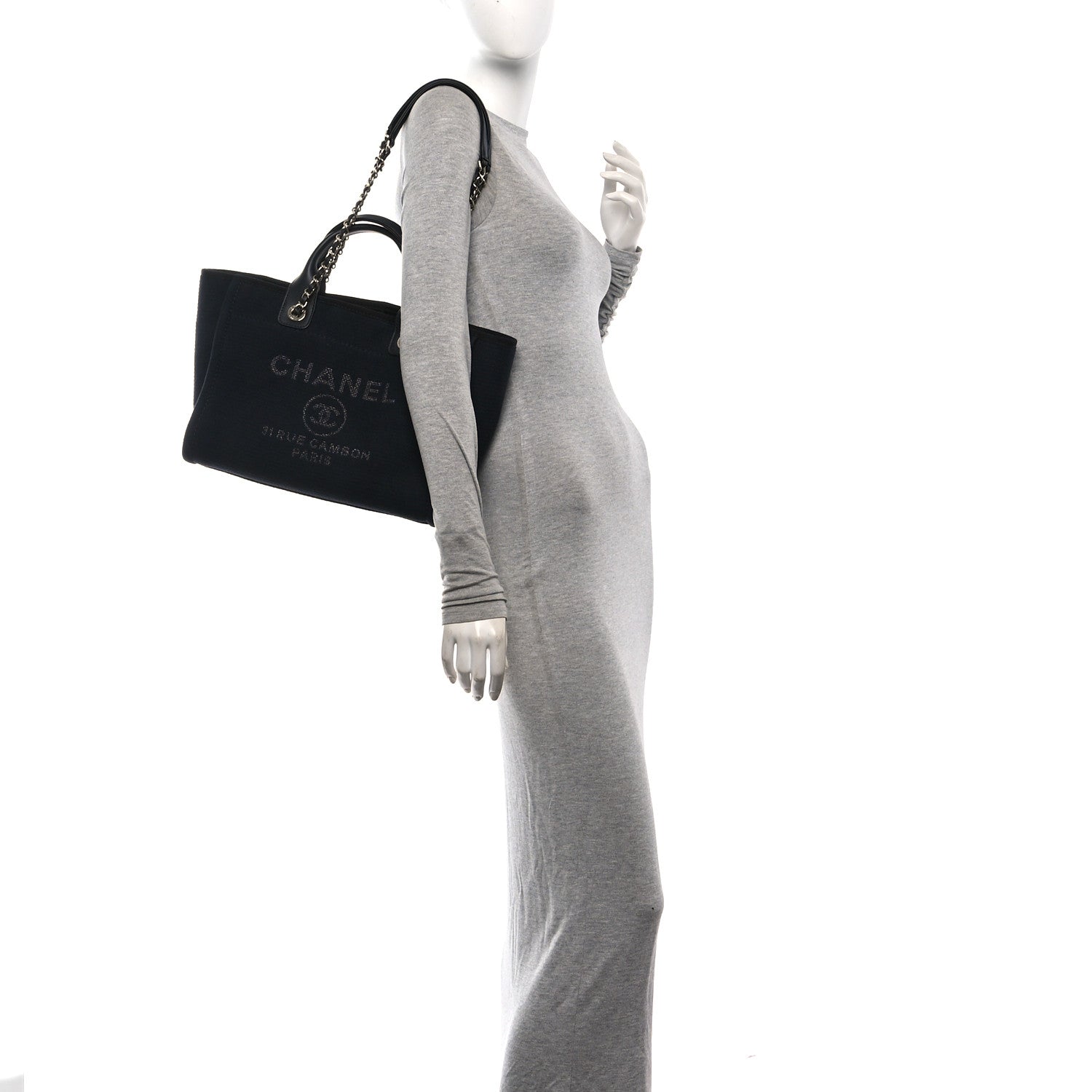 Mixed Fibers Small Deauville Tote Black