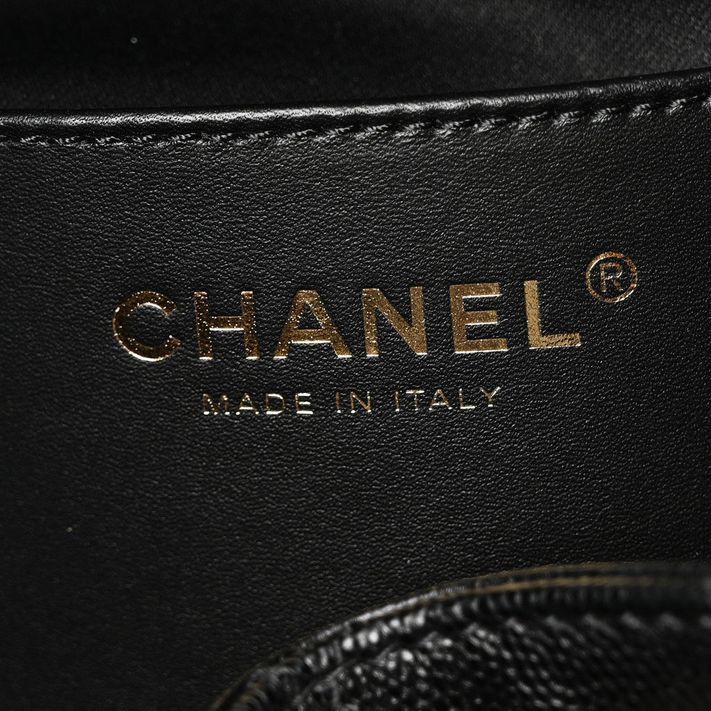 Caviar Quilted Small Chanel 25 Handbag Black