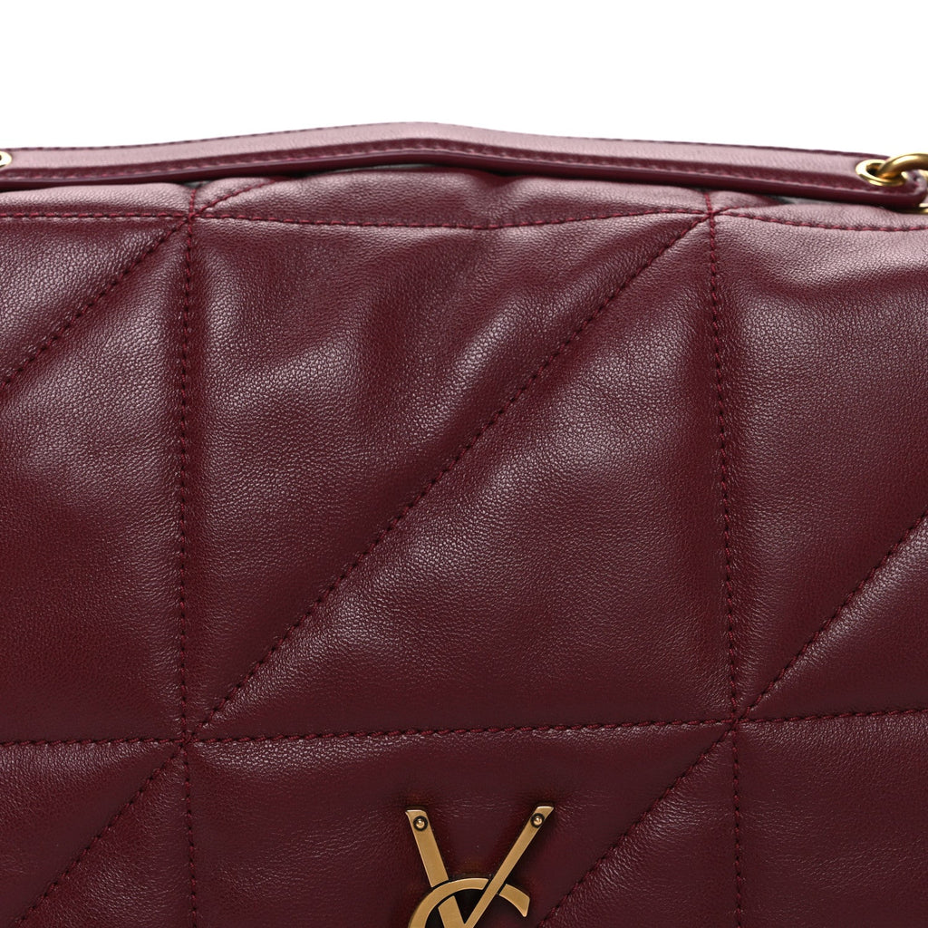 Lambskin Matelasse Monogram Medium Jamie 4.3 New Dark Bordeaux