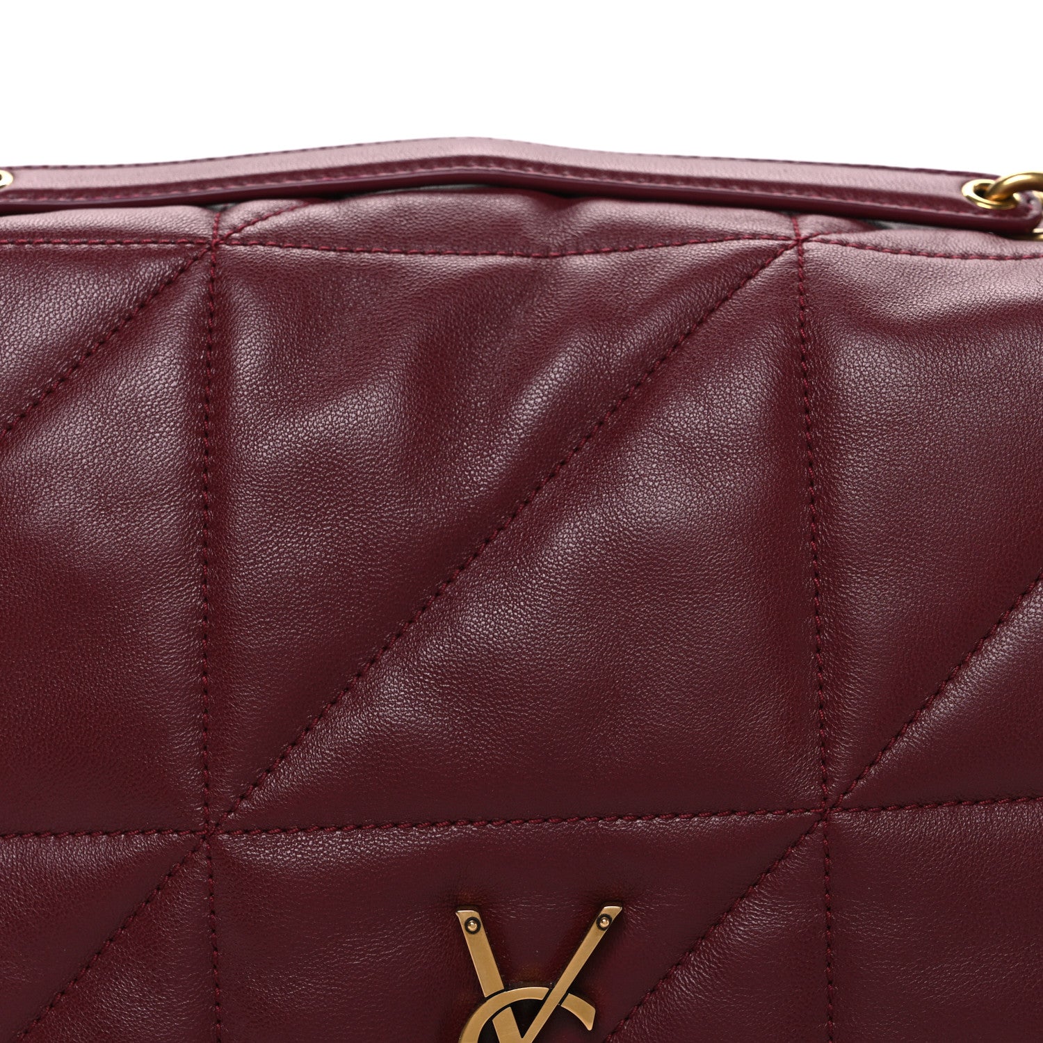 Lambskin Matelasse Monogram Medium Jamie 4.3 New Dark Bordeaux
