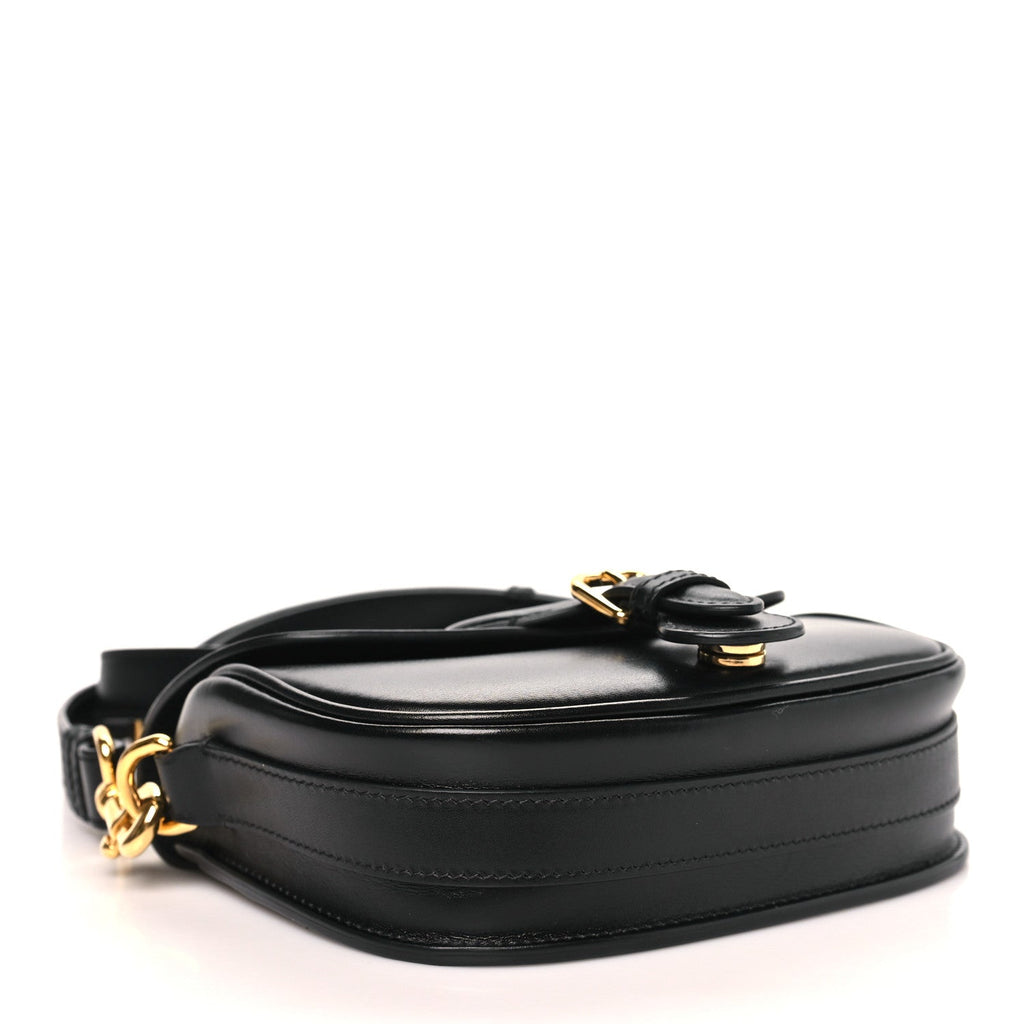 Box Calfskin Small Bobby Flap Black