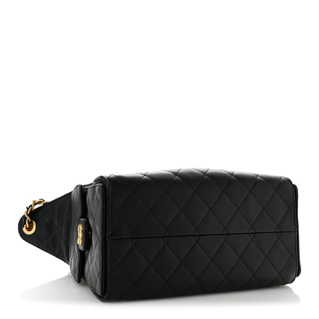 Caviar Quilted Small Chanel 25 Handbag Black