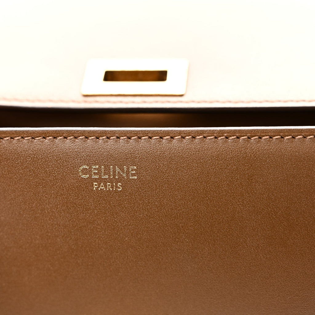 Box Calfskin Medium Classic Box Flap Bag Camel
