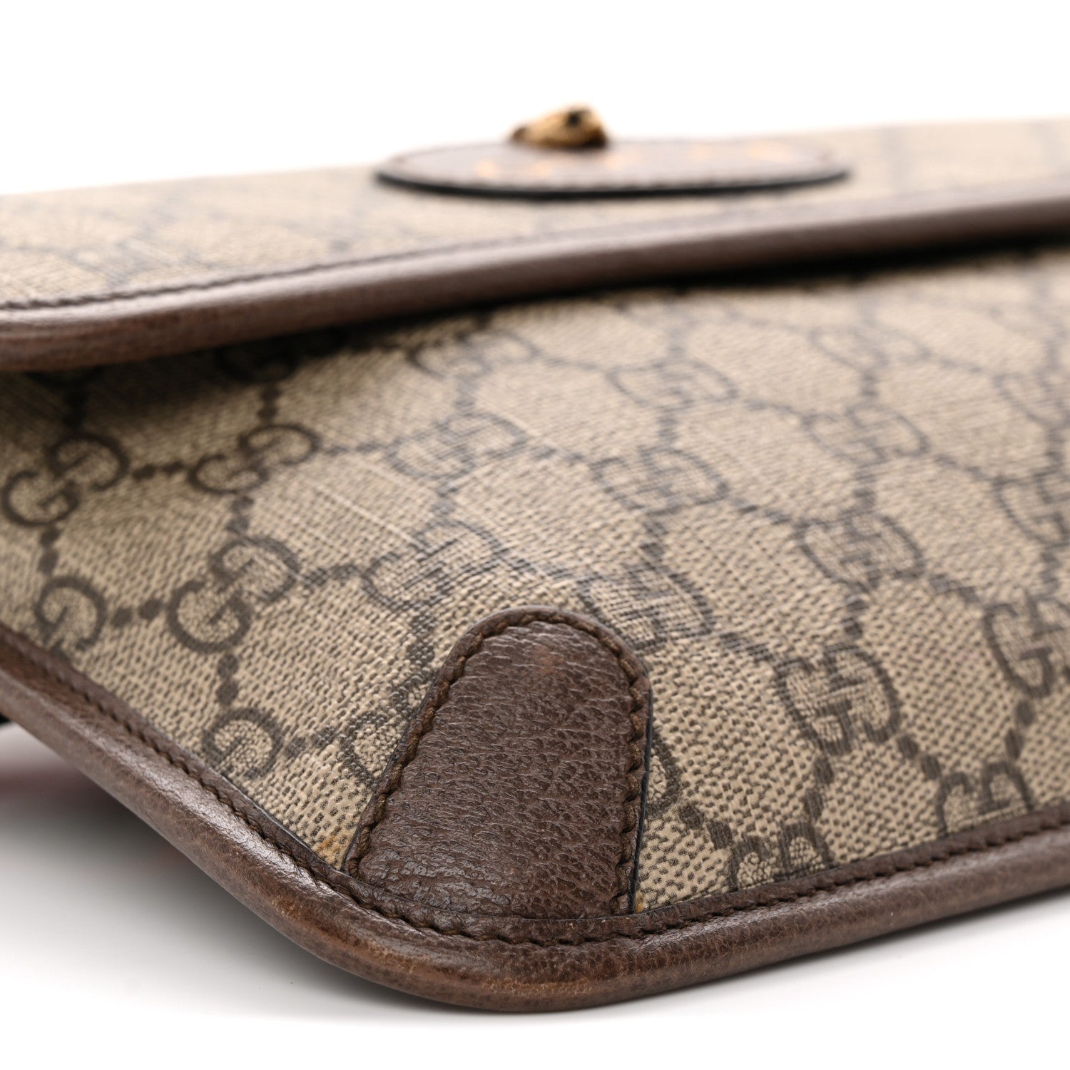 GG Supreme Monogram Neo Vintage Web Belt Bag Brown
