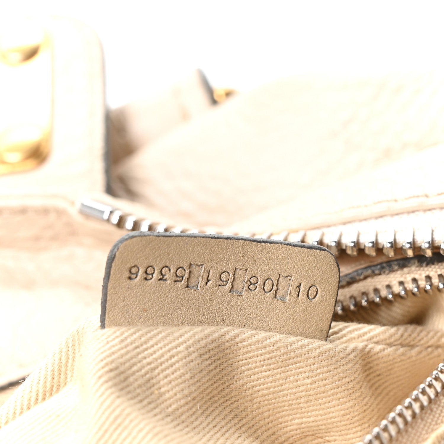 Calfskin Paddington Front Pocket Tote Creme
