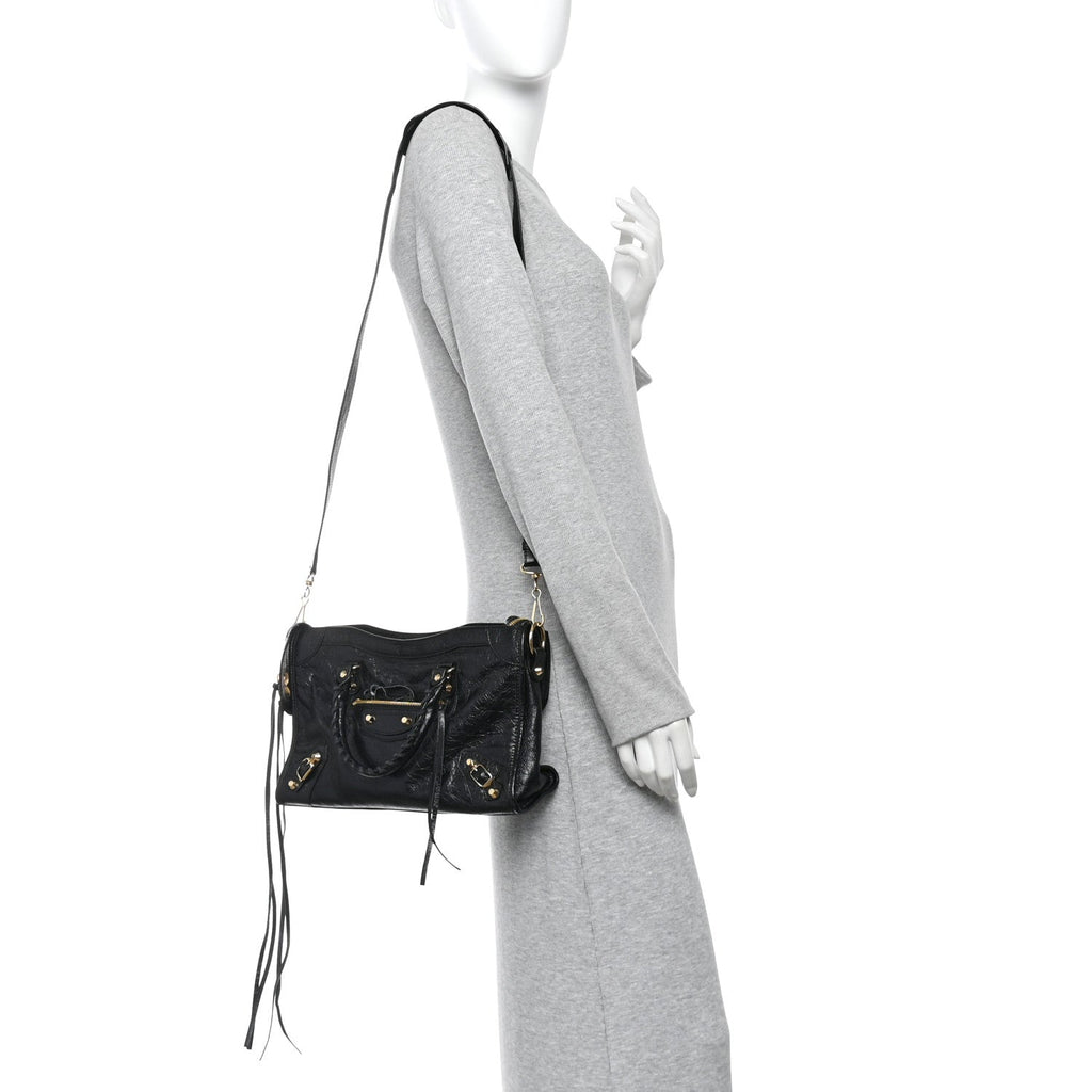 Agneau Classic Gold Hardware S City Black