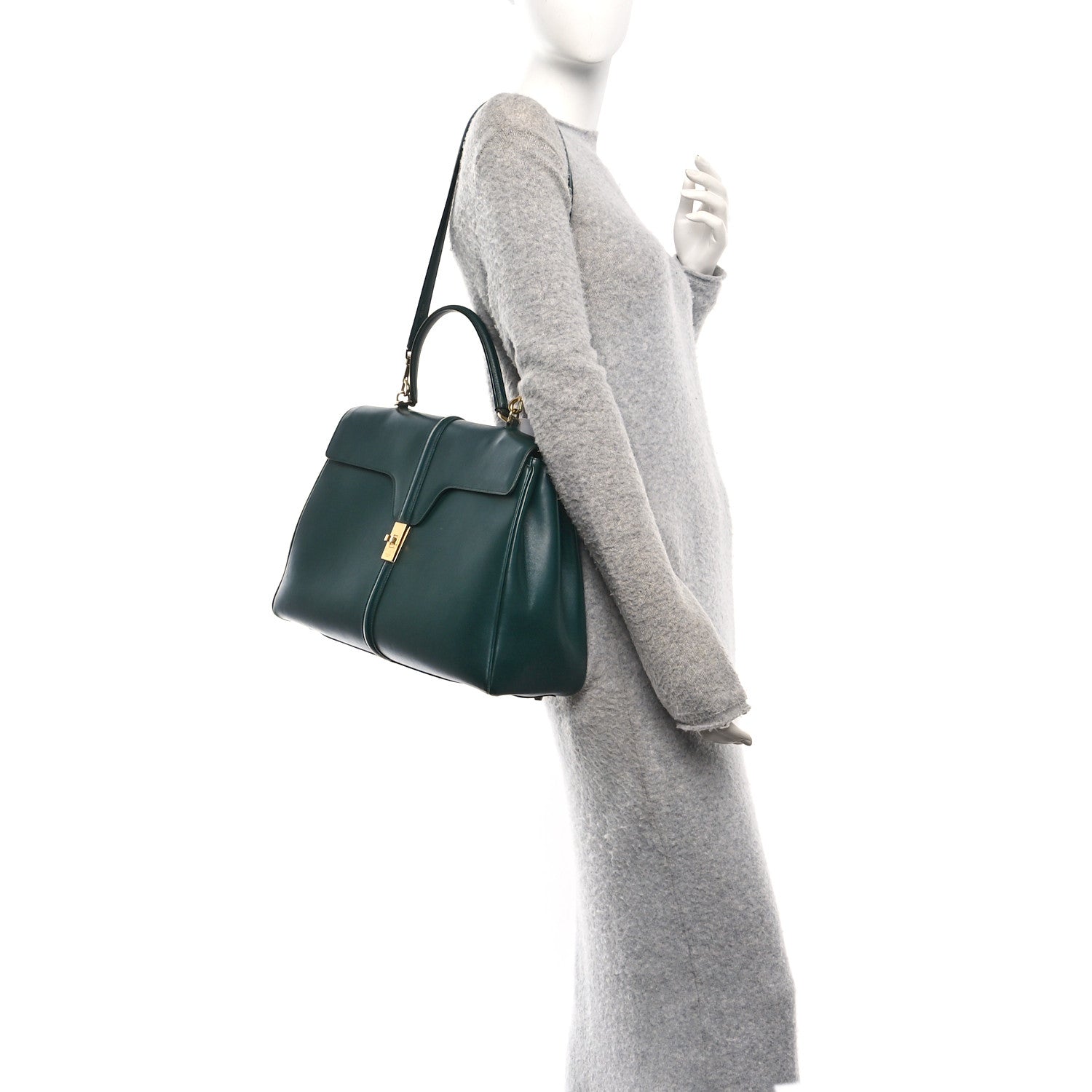 Satinated Calfskin Large 16 Top Handle Bag Amazone Amazone