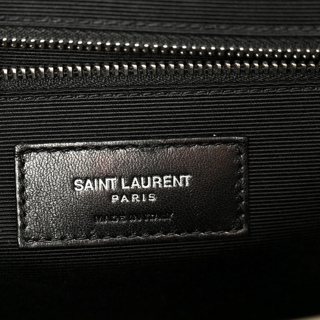 Grain De Poudre Textured Mixed Matelasse Large Triquilt Monogram Satchel Porcellana