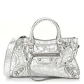Metallic Agneau Silver Hardware Small Le City Silver