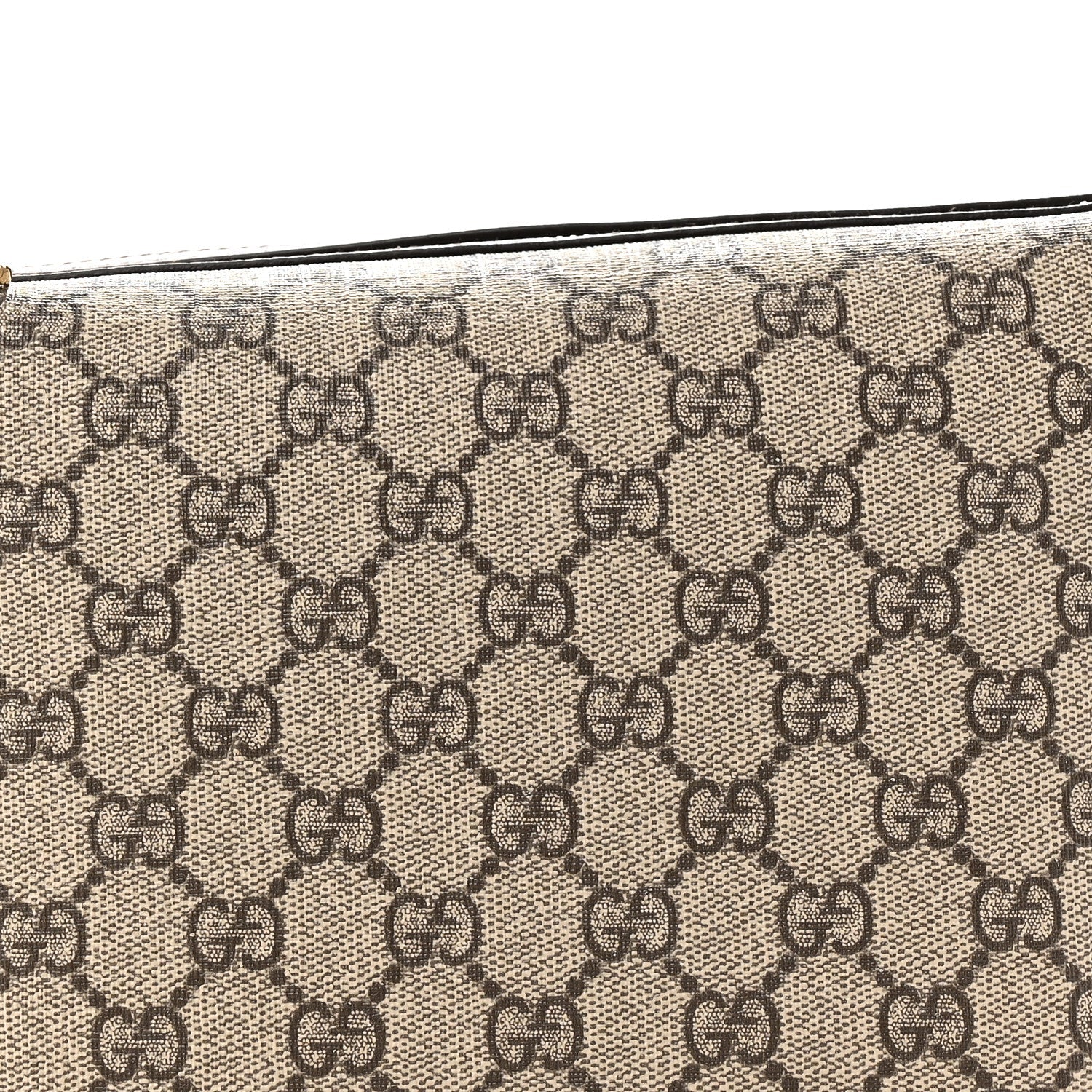 GG Supreme Monogram Textured Calfskin Web Super Mini Ophidia Shoulder Bag Beige Ebony New Acero