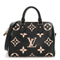 Empreinte Monogram Giant Speedy Bandouliere 25 Black Beige
