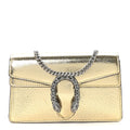 Metallic Calfskin Super Mini Dionysus Shoulder Bag Gold