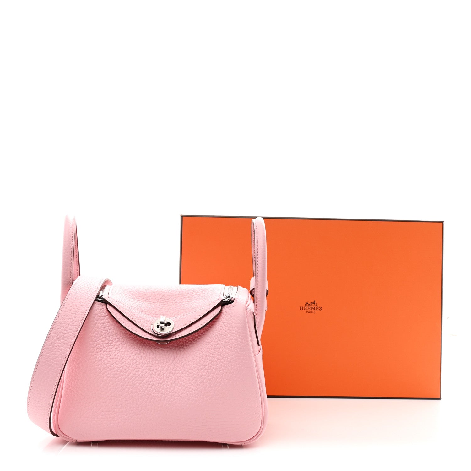 Taurillon Clemence Verso Mini Lindy 20 Rose Sakura Gris Perle Rose Sakura Gris Perle