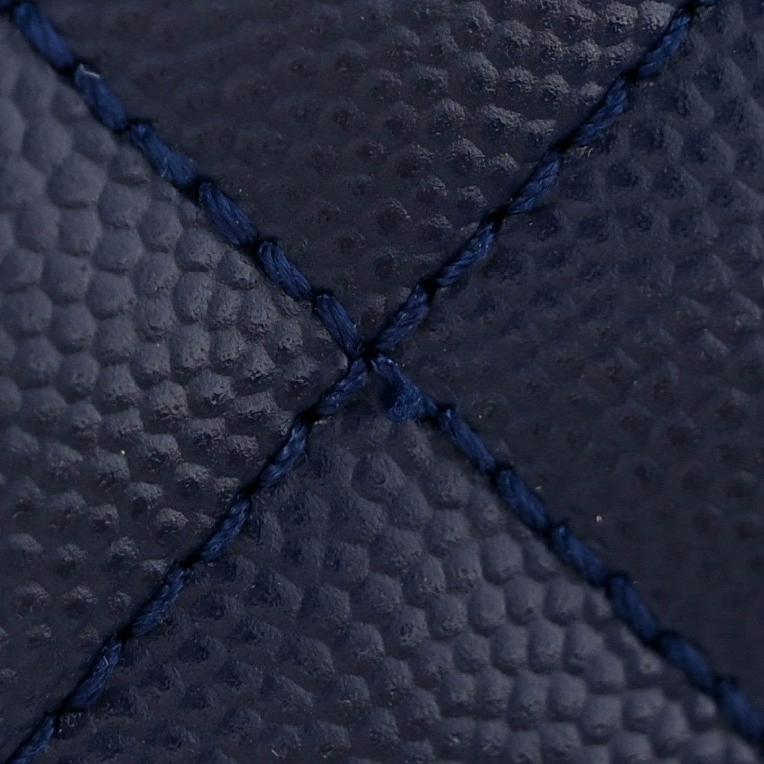 Grain De Poudre Textured Mixed Matelasse Triquilt Small Monogram Satchel Blue Charron