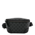 GG Supreme Monogram Emblem Calfskin Small Belt Bag Black Grey