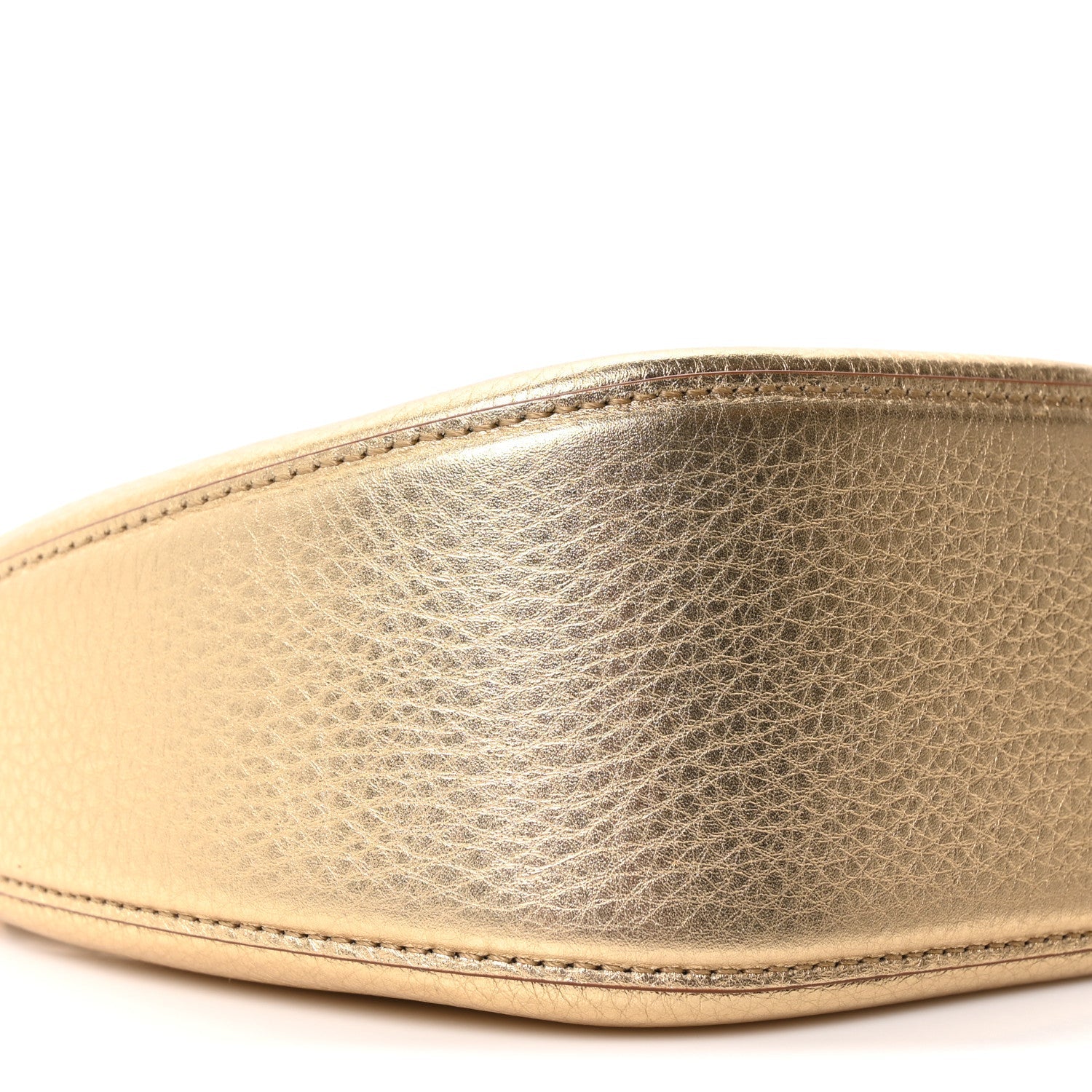 Metallic Nappa Mini Vlogo Moon Hobo Bag Gold